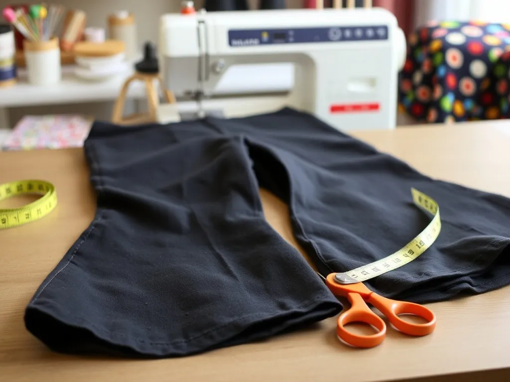 Jak skrócić spodnie dzwony?