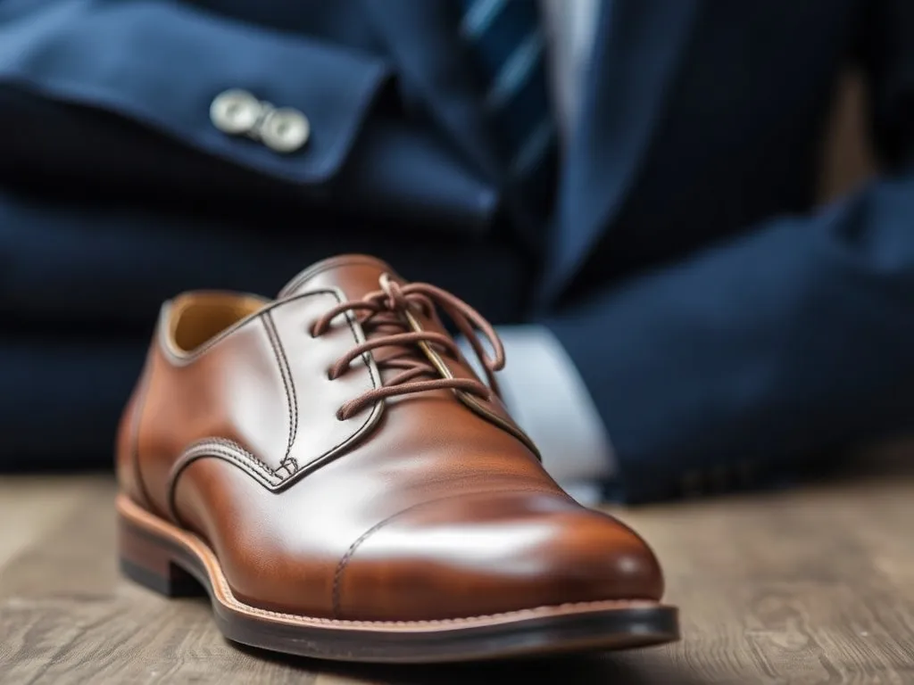 Granatowy garnitur i brązowe buty – jakie skarpetki dobrać?